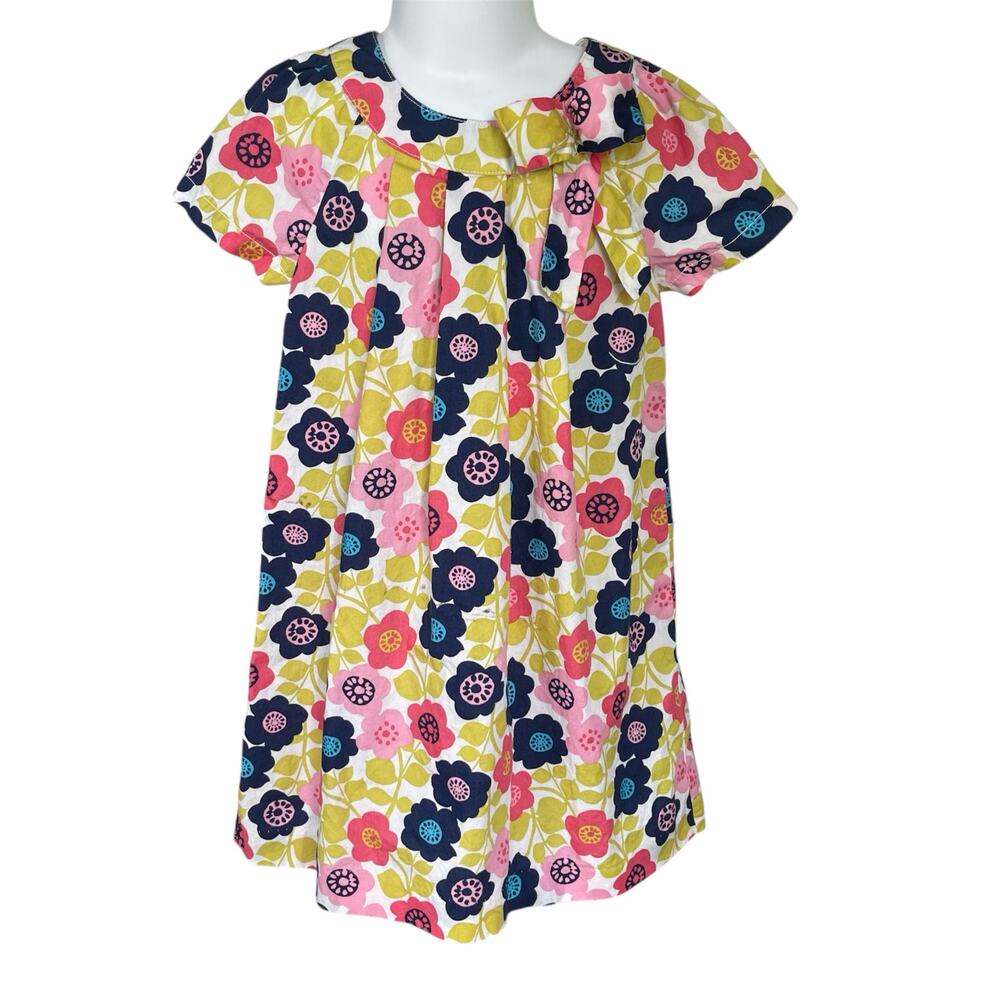 Girls 5T Cherokee Bright Spring Rainbow Floral Pleated Long Sundress Dress